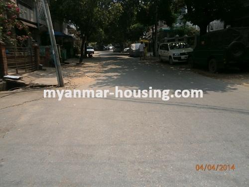 Myanmar real estate - for sale property - No.2534 - Renovated good apartment for sale! - View of the road.