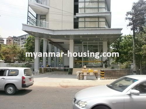 Myanmar real estate - for sale property - No.2537 - Excellent to live good Condo for sale in Mayangone! - Front view of the building.