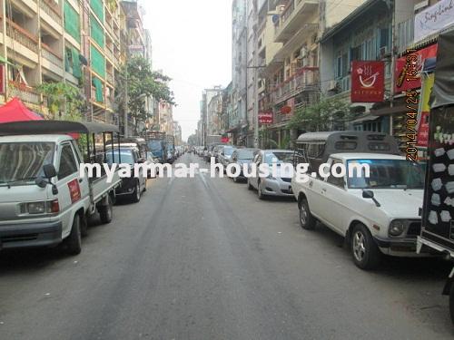 Myanmar real estate - for sale property - No.2553 - Hall type apartment for sale in lamandaw! - View of the Street.