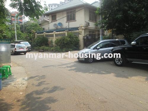 Myanmar real estate - for sale property - No.2554 - Normal landed house for sale in Kamaryut! - View of the road.