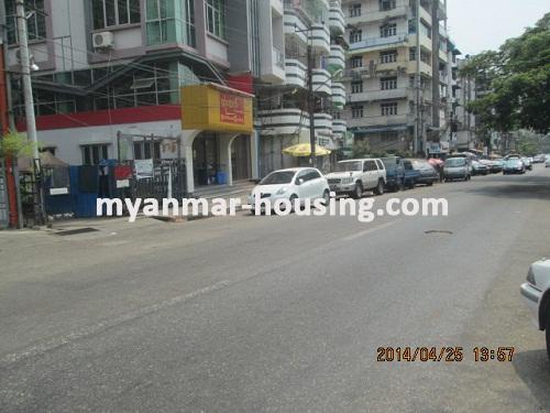 Myanmar real estate - for sale property - No.2555 - Good apartment for sale in Dagon! - View of the Street.