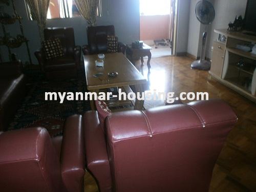 Myanmar real estate - for sale property - No.2570 - Condo for sale in Kyaukdadar! - View of the Living room.