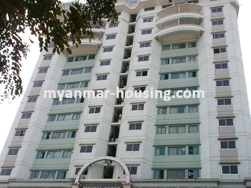 Myanmar real estate - for sale property - No.2601 - Good condo for sale in Central Tower! - Close view of the building.