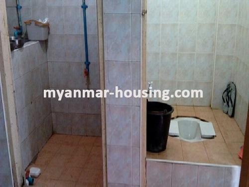 Myanmar real estate - for sale property - No.2602 - An apartment for sale near main road! - View of the wash room.