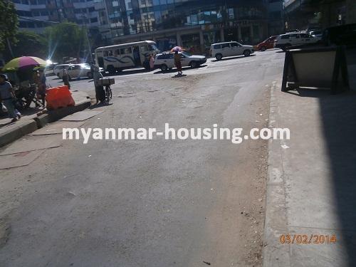 Myanmar real estate - for sale property - No.2605 - Condo for sale in business area! - View of the road.