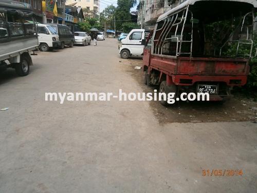 Myanmar real estate - for sale property - No.2610 - Apartment for sale in Sanchaung! - View of the road.