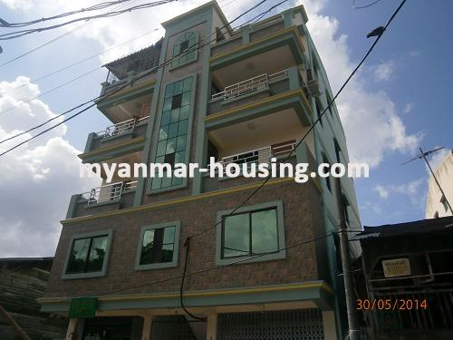 Myanmar real estate - for sale property - No.2611 - Good for shop in business area available! - Close view of the building.