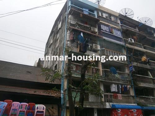 Myanmar real estate - for sale property - No.2624 - Apartment near market in Mingalar Taung Nyunt! - Front view of the building.