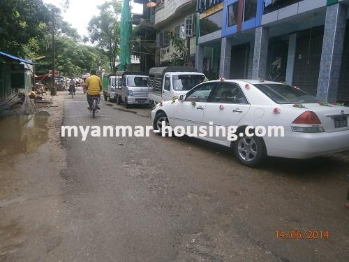 Myanmar real estate - for sale property - No.2626 - Fair price for sale in Hlaing ! - View of the street.