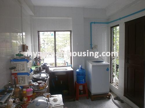 Myanmar real estate - for sale property - No.2632 - Good apartment for sale near main road! - View of the kitchen.