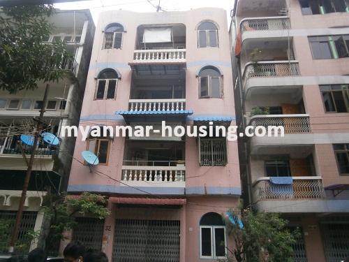 Myanmar real estate - for sale property - No.2644 - Nice apartment near main road for sale in Tarmway! - Front view of the building.