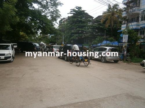 Myanmar real estate - for sale property - No.2645 - Apartment for sale in Tarmway straight away! - View of the road.