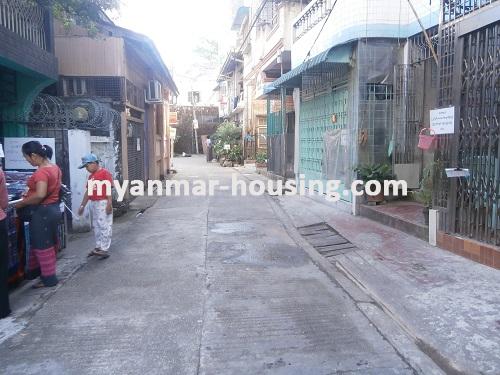 Myanmar real estate - for sale property - No.2664 - Good decorated ground floor now for sale . - View of the street.