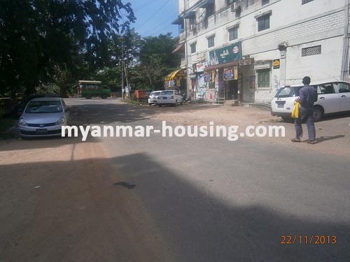 Myanmar real estate - for sale property - No.2669 - Brand new condo in calm and quiet area! - View of the road.