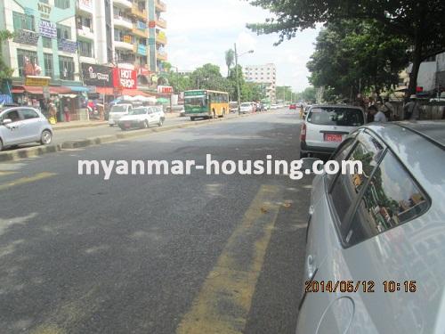 Myanmar real estate - for sale property - No.2674 - Wide good condo now for sale. - View of the road,