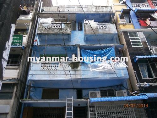 Myanmar real estate - for sale property - No.2676 - Hong kong type apartment available in downtown! - View of the building.