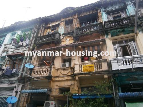 Myanmar real estate - for sale property - No.2718 - An apartment for sale in downtown available! - View of the building.