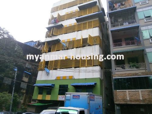 Myanmar real estate - for sale property - No.2750 - An apartment near main road available! - Front view of the building.