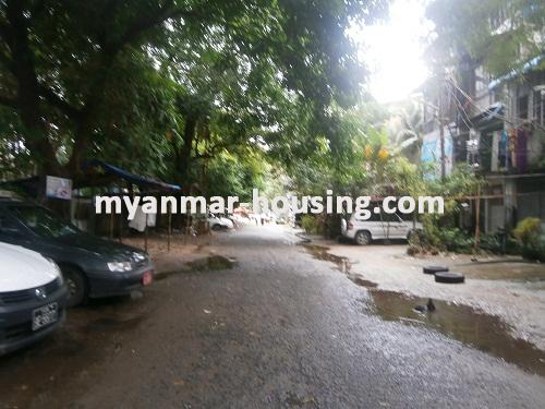 Myanmar real estate - for sale property - No.2750 - An apartment near main road available! - View of the street.