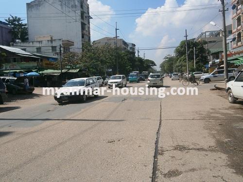 Myanmar real estate - for sale property - No.2917 - Wide apartment for sale on Parami road. - View of the road.