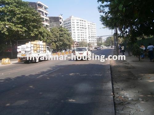 Myanmar real estate - for sale property - No.2935 - Good condo sale at kamaryut! - View of the road.