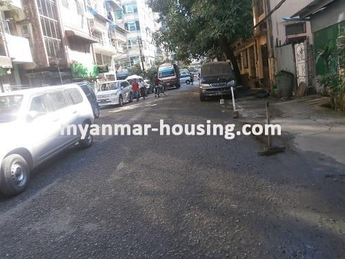 Myanmar real estate - for sale property - No.2941 - Good for sale Apartment at Sanchaung! - View of the road.