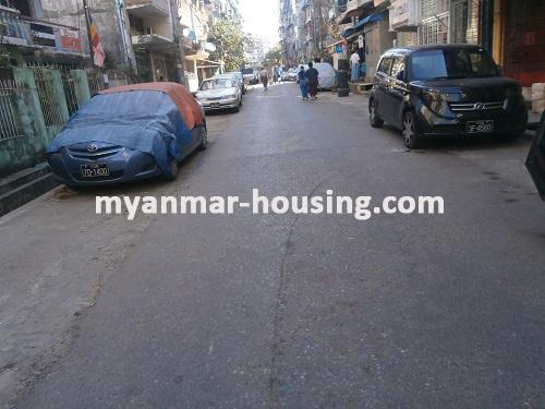 Myanmar real estate - for sale property - No.2942 - Apartment sale at Sanchaung! - View of the road.