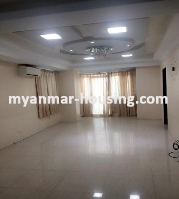 Myanmar real estate - for sale property - No.2976 - Condo room for sale in Dagon Cerntre II, Sanchaung! - view of the living room