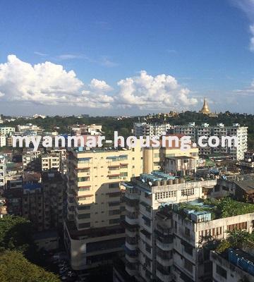 Myanmar real estate - for sale property - No.2976 - Condo room for sale in Dagon Cerntre II, Sanchaung! - Shwedagon Pagoda View